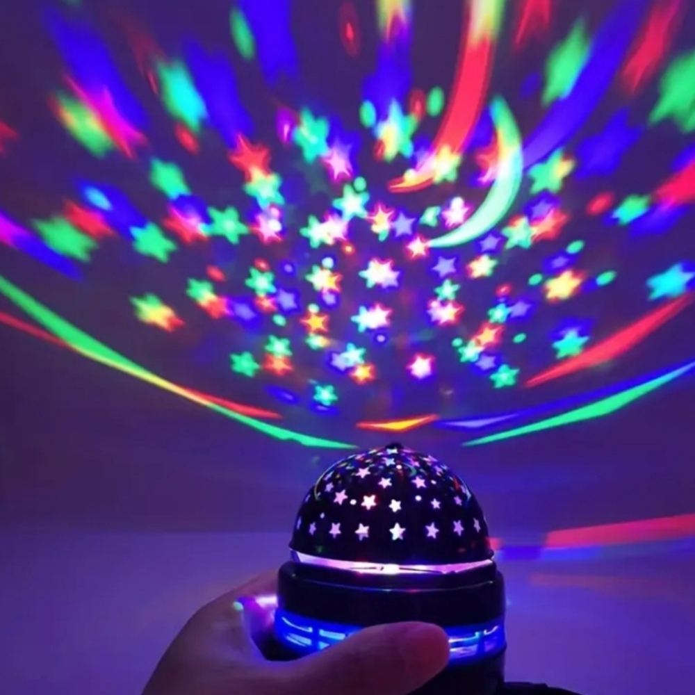 USB Moon & Stars Night Light w/ Auto-Rotating Projector, Touch Control - Picture 2 of 12